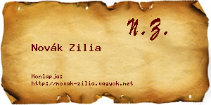 Novák Zilia névjegykártya