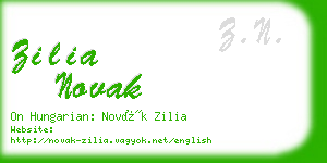 zilia novak business card